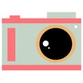 Drawing of vintage camera isolated on white background Royalty Free Stock Photo