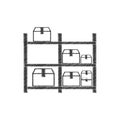 drawing warehouse storage boxes pictogram