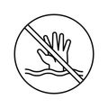 Drawing warning Outline Vector Icon that can easily edit or modify.