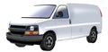 Drawing of white minivan