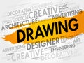 DRAWING word cloud Royalty Free Stock Photo