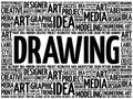 DRAWING word cloud Royalty Free Stock Photo