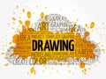 DRAWING word cloud Royalty Free Stock Photo