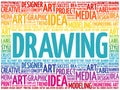 DRAWING word cloud, creative concept Royalty Free Stock Photo