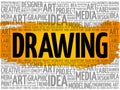 DRAWING word cloud, creative concept Royalty Free Stock Photo