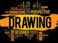 DRAWING word cloud Royalty Free Stock Photo