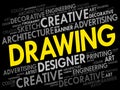 DRAWING word cloud Royalty Free Stock Photo