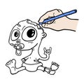 Drawing zombie baby