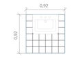 Drawings of AutoCAD blocks representing bathrooms Royalty Free Stock Photo