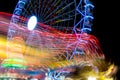 Drawings of lights and fair ferris wheel background Royalty Free Stock Photo