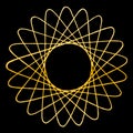 Drawings made with the spirograph Royalty Free Stock Photo