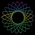 Drawings made with the spirograph Royalty Free Stock Photo