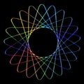 Drawings made with the spirograph Royalty Free Stock Photo
