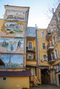 Drawings in Odessa courtyards, which depict famous historical characters.