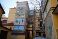 Drawings in Odessa courtyards, which depict famous historical characters.