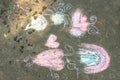 Drawings on the sidewalk