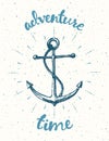Drawn Adventure time Motivation poster anchor.