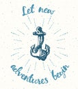 Drawn Adventure time. Motivation poster anchor.