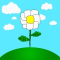 Drawn cartoon flower - daisy