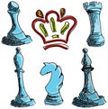 Drawn colored chess