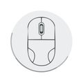 Drawn Mouse Icon in a Circle Frame Showing Computer Equipment and Modern Technology Royalty Free Stock Photo