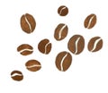 Drawn objects coffee to go clip art, hand drawn elements with coffee, coffee beans, grain