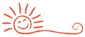 Drawn sun banner - vector Royalty Free Stock Photo