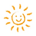 Drawn sun icons - vector Royalty Free Stock Photo