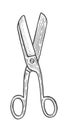 Drawn vintage scissors