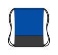 Drawstring bag, backpack template illustration