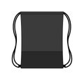 Drawstring bag, backpack template illustration