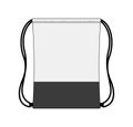 Drawstring bag, backpack template illustration