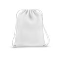 Drawstring bag, school and fitness backpack 3D