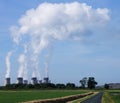 Drax Power Station With Clouds of Steam Royalty Free Stock Photo