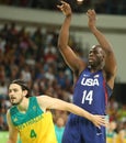 Draymond Green of team United States in action during group A basketball match between Team USA and Australia of the Rio 2016 Royalty Free Stock Photo