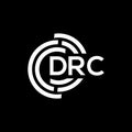 DRC letter logo design on black background. DRC creative initials letter logo concept. DRC letter design