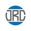 DRC letter logo design on white background. DRC creative initials circle logo concept