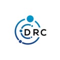 DRC letter logo design on white background. DRC creative initials letter logo concept. DRC letter design