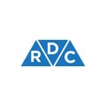 DRC 3 triangle shape logo design on white background. DRC creative initials letter logo concept