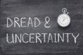 dread and uncertainty watch Royalty Free Stock Photo