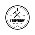 Hammer silhouette CARPENTRY SERVICE LOGO DESIGN VECTOR