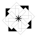 The circular ornament is a mandala. Simple geometric pattern Royalty Free Stock Photo