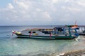 Dream beach with boat, Bali Indonesia, Nusa Penida island Royalty Free Stock Photo