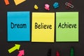 Dream Believe Achieve Royalty Free Stock Photo