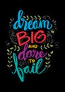 Dream big and dare to fail.