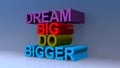 Dream big do bigger on blue