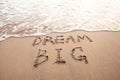 Dream big, motivational sign