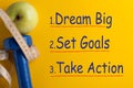 Dream Big Set Goals Take Action Royalty Free Stock Photo