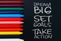Dream Big Set Goals Take Action Royalty Free Stock Photo