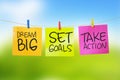 Dream Big Set Goals Take Action Royalty Free Stock Photo